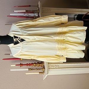 En Saison Yellow Tiered Mini Dress